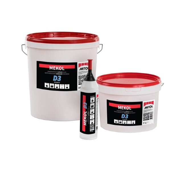 Клей универсальный столярный Mekol D3 15 кг. Клей универсальный столярный Mekol D3 15 кг.
