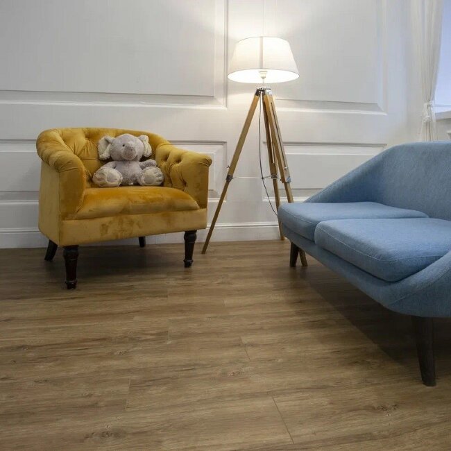 Кварц-виниловая плитка LVT Damy Floor Family Дуб Имбирный