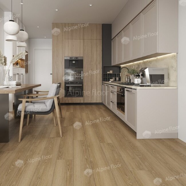 ПВХ Покрытие клеевое Alpine Floor ULTRA ЕСО ЕСО 5-38 Дуб Сантана 1219,2×184,15х2 мм (4.49 м2)