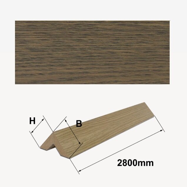 Шпонированный 2-х сторонний брус Finitura Дуб арт 017 40х40х2800 мм