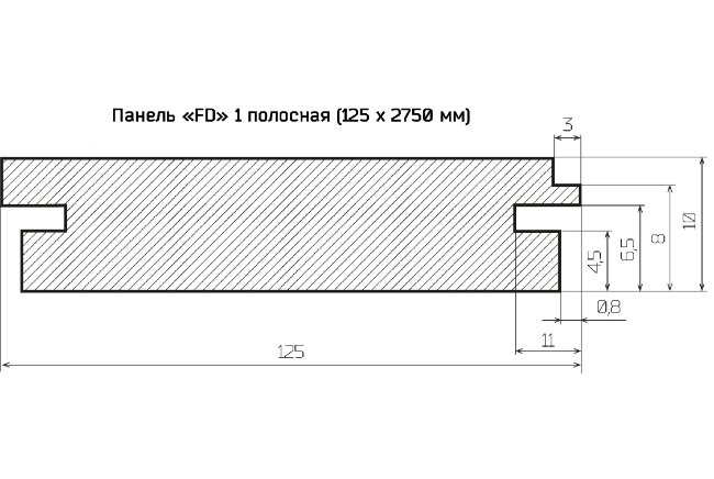 Стеновая панель FD Шпонированная FD 125 П1 Орех Стеновая панель FD Шпонированная FD 125 П1 Орех