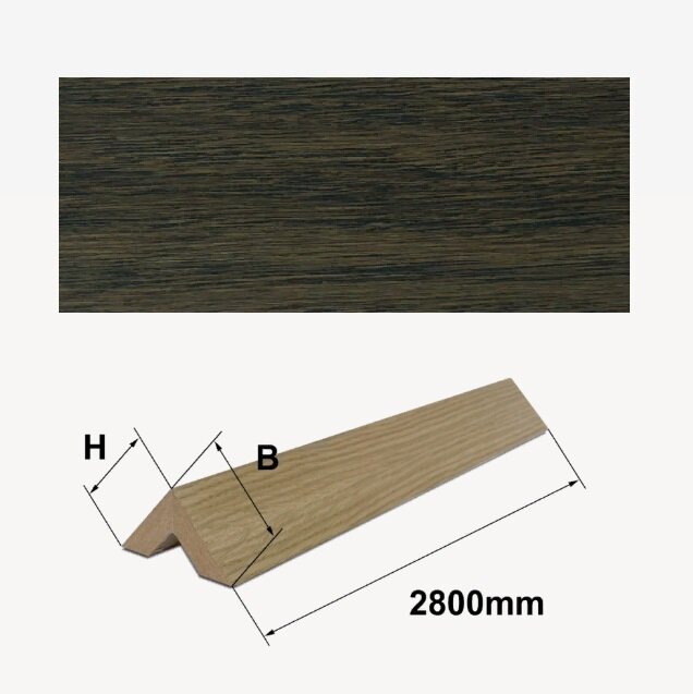 Шпонированный 2-х сторонний брус Finitura Дуб арт 023 40х40х2800 мм