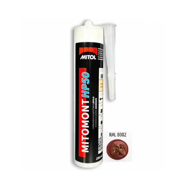 Высокомодульный клей-герметик Mitol Mitomont HP50 Коричневый 290 мл. Высокомодульный клей-герметик Mitol Mitomont HP50 Коричневый 290 мл.