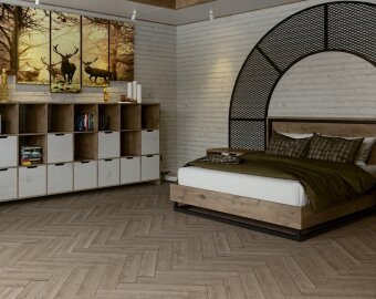 SPC ламинат елочка Damy Floor London Ливерпуль