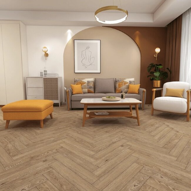 Ламинат Английская ёлка IconFloor Orange OR104 Дуб Коньяк