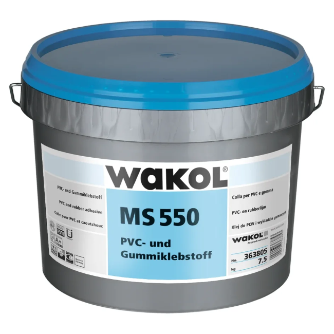 MS-полимерный влагостойкий клей для ПВХ и резиновых покрытий WAKOL MS 550 MS-полимерный влагостойкий клей для ПВХ и резиновых покрытий WAKOL MS 550