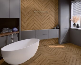 SPC ламинат елочка Damy Floor London Лидс