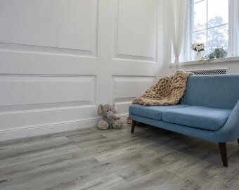 Кварц-виниловая плитка LVT Damy Floor Family Дуб Рустикальный Cерый