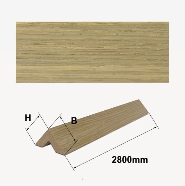 Шпонированный 2-х сторонний брус Finitura Дуб арт 012 40х40х2800 мм