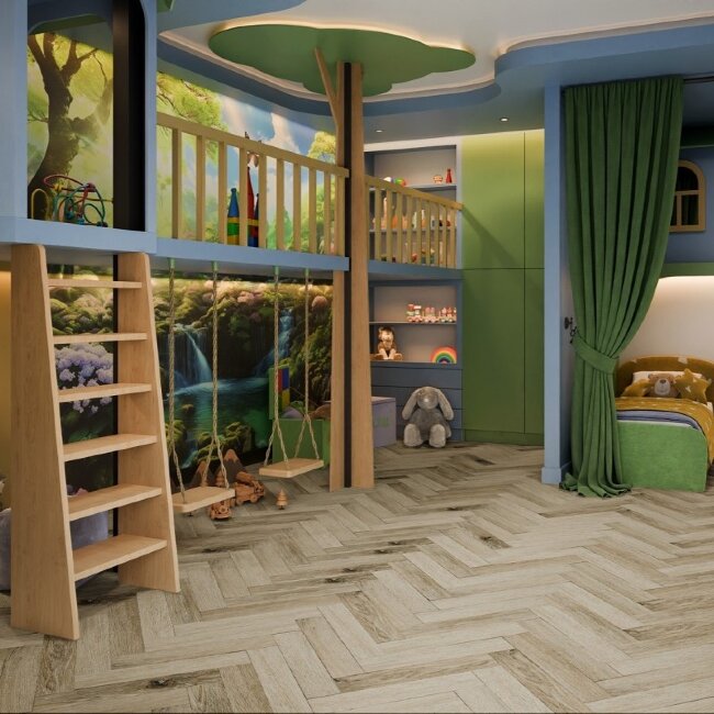 SPC ламинат елочка Damy Floor London Честер