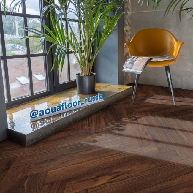 Виниловый ламинат ёлочка Aquafloor AF6025PQN+