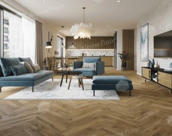 Ламинат Английская ёлка Alpine floor Ville 63262 Дуб Каррито