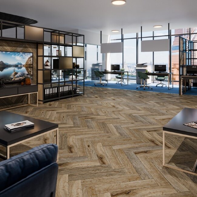 SPC ламинат елочка Damy Floor London Ковентри