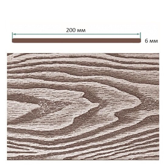 Декоративная панель TerraPol 3D Венге Соренто 971 3000х200х6 мм Декоративная панель TerraPol 3D Венге Соренто 971 3000х200х6 мм