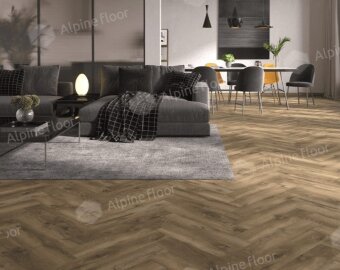 Ламинат Английская ёлка Alpine floor Ville 63265 Дуб Бурриана