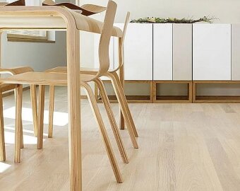 Паркетная доска Karelia Dawn Oak 4 Story Hamlet White 1-s