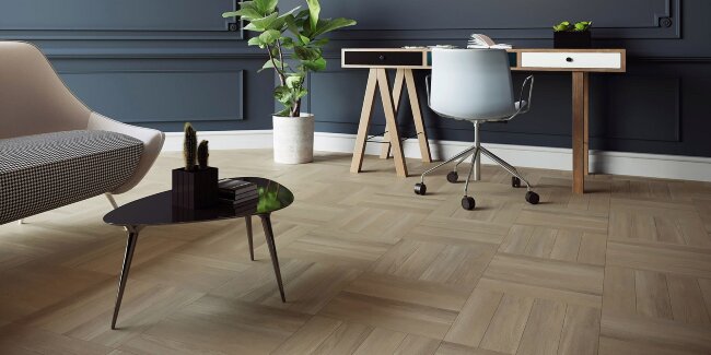 Виниловые полы английская елка Invictus New England Oak 32 Sand