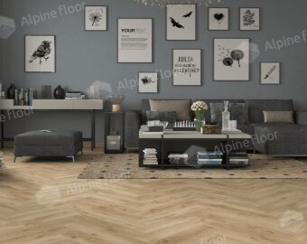 Ламинат Английская ёлка Alpine floor Ville 63266 Дуб Орпеза Ламинат Английская ёлка Alpine floor Ville 63266 Дуб Орпеза