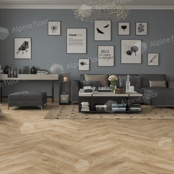 Ламинат Английская ёлка Alpine floor Ville 63266 Дуб Орпеза