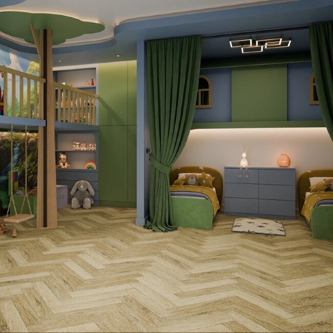 SPC ламинат елочка Damy Floor London Эдинбург