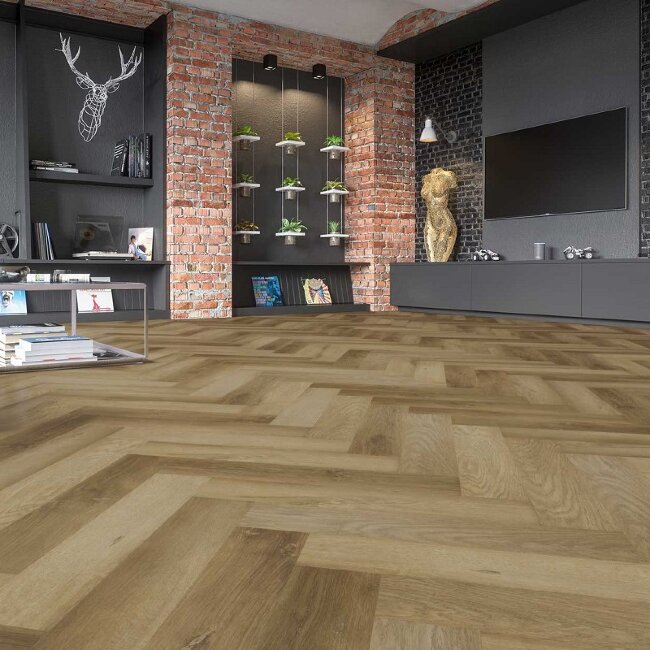 Кварцевый ламинат Английская елка Fargo Parquet 33-2187-09 Дуб Афины