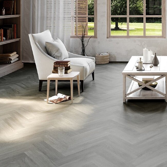 Виниловые полы английская елка Invictus New England Oak 93 Misty