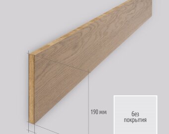 Подступёнок Coswick инженерный цельноламельный Дуб без покрытия 1200х330х19мм