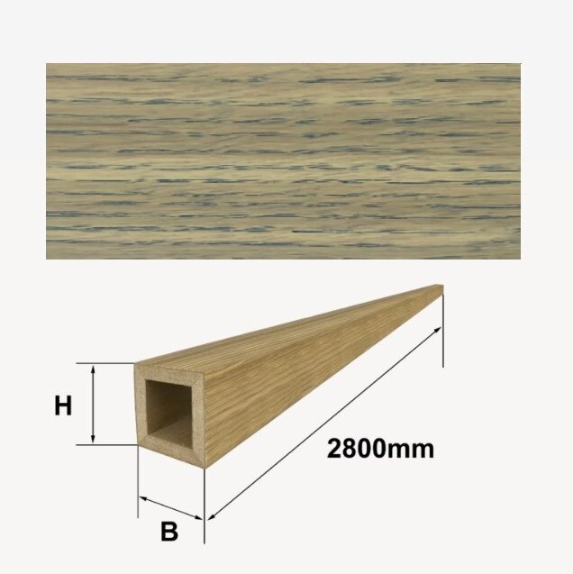 Шпонированный 4-х сторонний брус Finitura Дуб арт 18 40х40х2800 мм