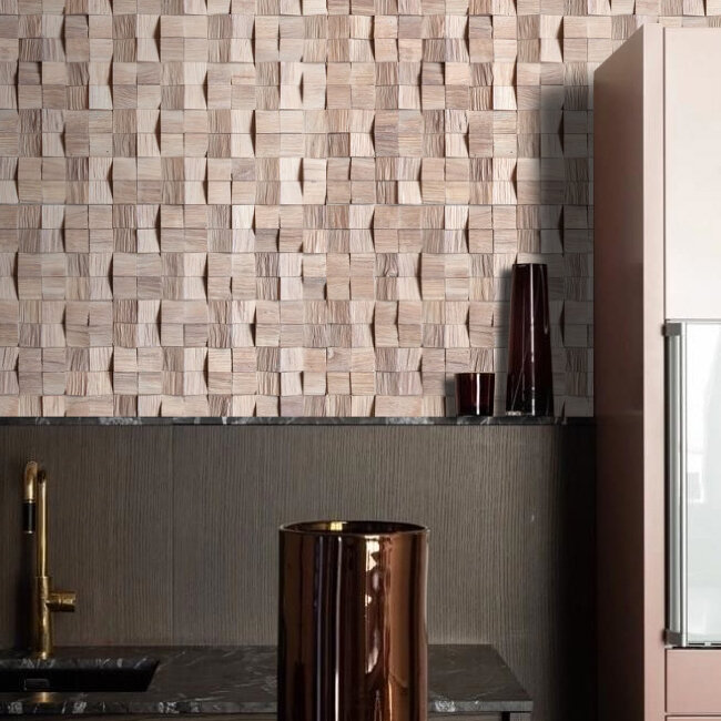 Стеновые панели Домчик Белый 300x300x6-20 мм