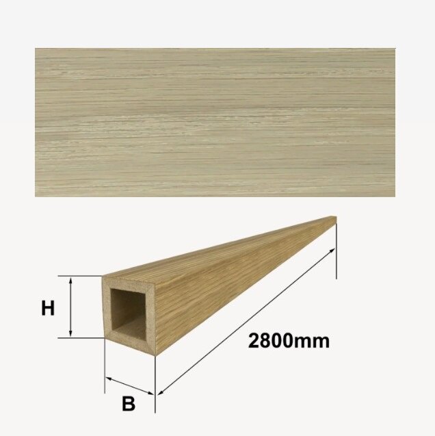 Шпонированный 4-х сторонний брус Finitura Дуб арт 11 40х40х2800 мм