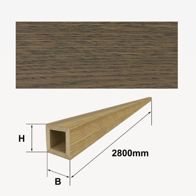 Шпонированный 4-х сторонний брус Finitura Дуб арт 17 40х40х2800 мм