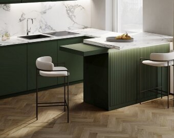 Кварцевый ламинат Fargo Herringbone 44-63W948 Дуб Монако