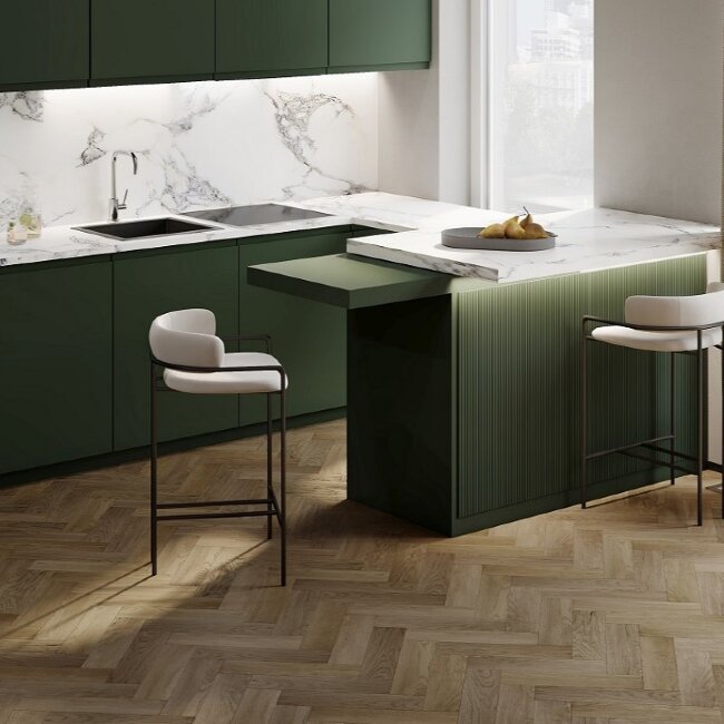 Кварцевый ламинат Fargo Herringbone 44-63W948 Дуб Монако Кварцевый ламинат Fargo Herringbone 44-63W948 Дуб Монако