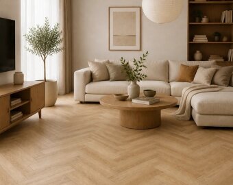 SPC ламинат FirstFloor Английская елка 1F023 Французский натуральный дуб