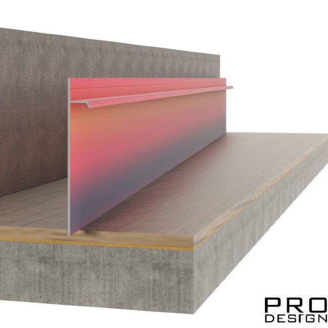 Плинтус скрытого монтажа Pro Design  323. Любой цвет по RAL 2700х98,6х14,5 мм.