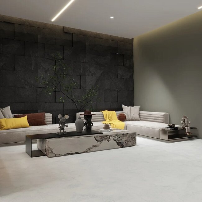 МSPC ламинат Stone Floor Big Stone Серый мрамор