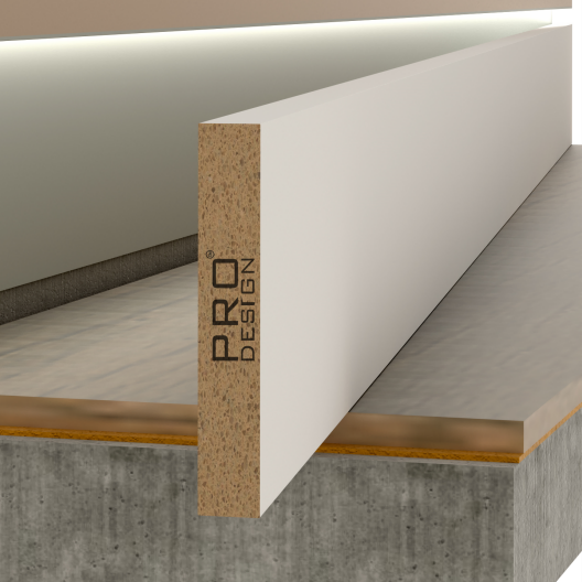 МДФ вставка в плинтус Pro Design 70 мм (грунт под покраску)