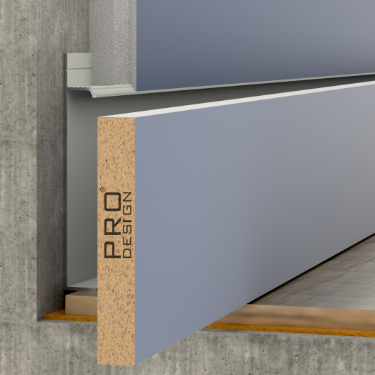 МДФ вставка в плинтус Pro Design 70 мм  Матовая эмаль RAL / NCS