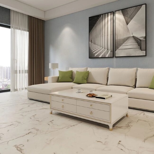 МSPC ламинат Stone Floor Big Stone Бело-серый мрамор