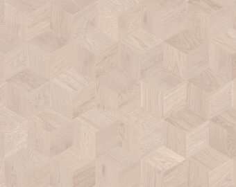 Мозаичный паркет Coswick T&G 1193-3842-20 Ромб Дуб Акварельный белый рустикальный 1 Коммон