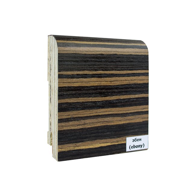 Плинтус Finitura Фигурный шпон 100*19*2400мм Эбен