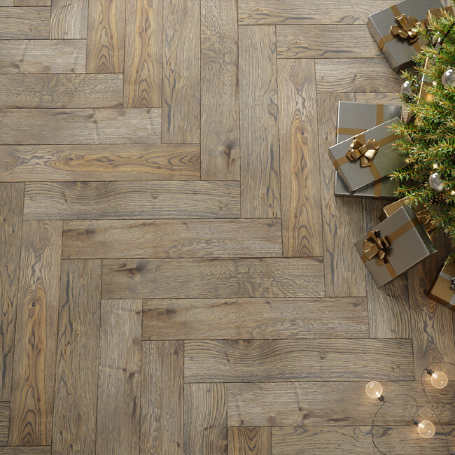 Паркет Венгерская ёлка Legend Дуб Vintage Винтаж Select 140х16мм