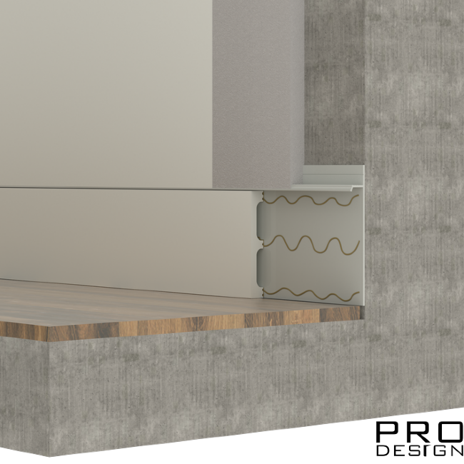 Вставка в плинтус Pro Design дюрополимер под покраску 2700х80х12 мм