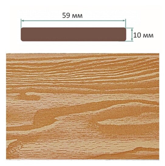 Декоративная планка TerraPol 3D Дуб Севилья 50 3000х59х10 мм Декоративная планка TerraPol 3D Дуб Севилья 50 3000х59х10 мм