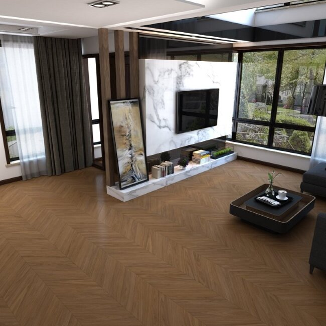 Кварц-виниловая плитка LVT Damy Floor Chevron Блуа Кварц-виниловая плитка LVT Damy Floor Chevron Блуа