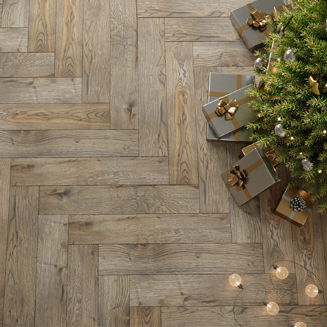 Паркет Венгерская ёлка Legend Дуб Vintage/Винтаж Select UV-лак 16 мм