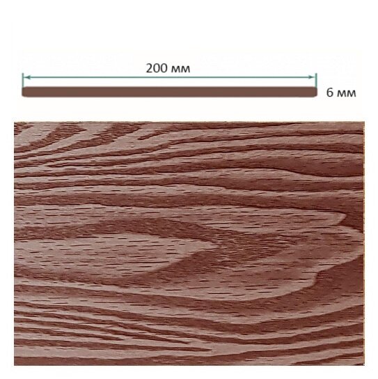 Декоративная панель TerraPol 3D Орех Милано 1281 3000х200х6 мм