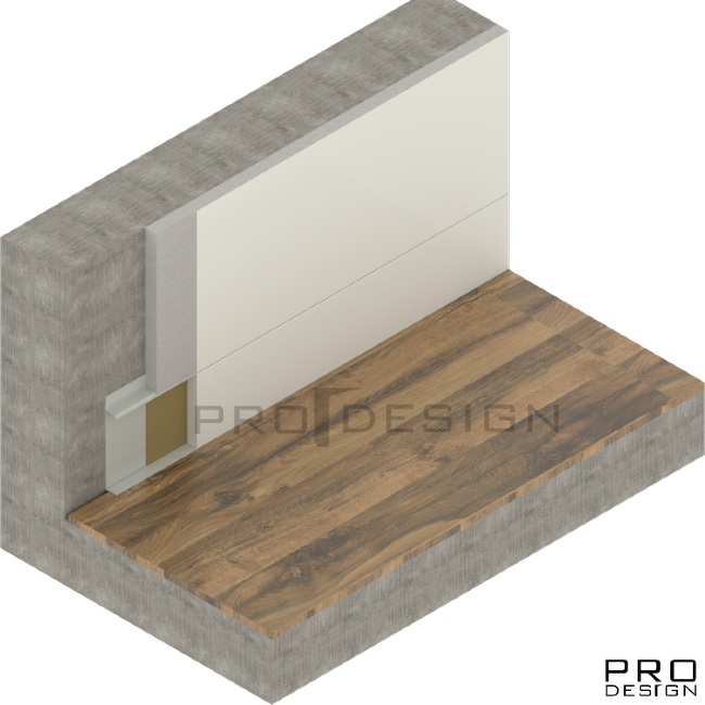 Скрытый плинтус Pro Design UNIVERSAL 235 . Любой цвет по RAL