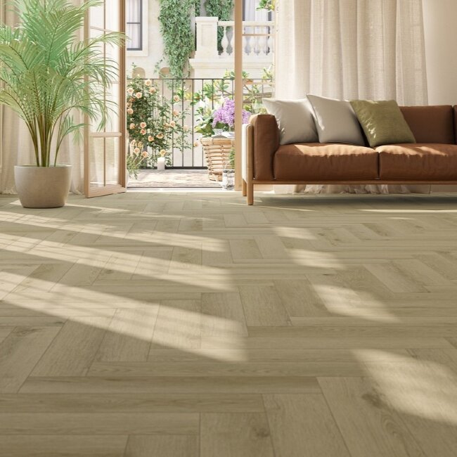 Кварцвиниловая плитка Английская елка Aquafloor Soundless AF7501SOU Кварцвиниловая плитка Английская елка Aquafloor Soundless AF7501SOU