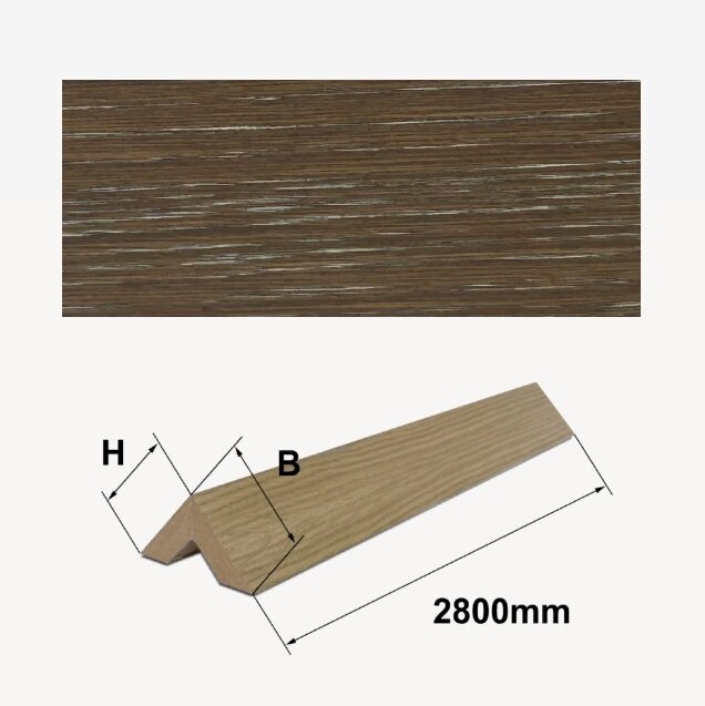 Шпонированный 2-х сторонний брус Finitura Дуб арт 022 40х40х2800 мм